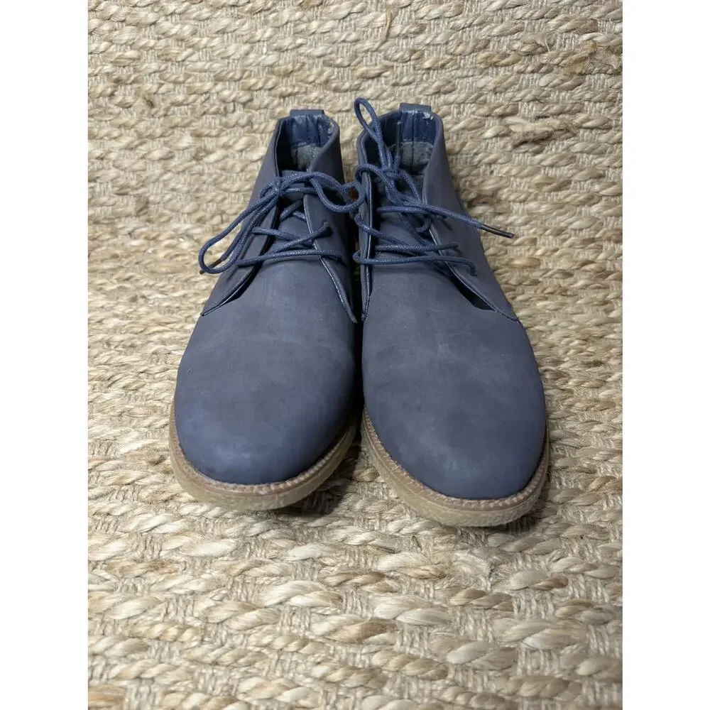 B Blass Men's Navy Blue Ankle High Dress Shoes Boots Size 8.5 MSRP $80